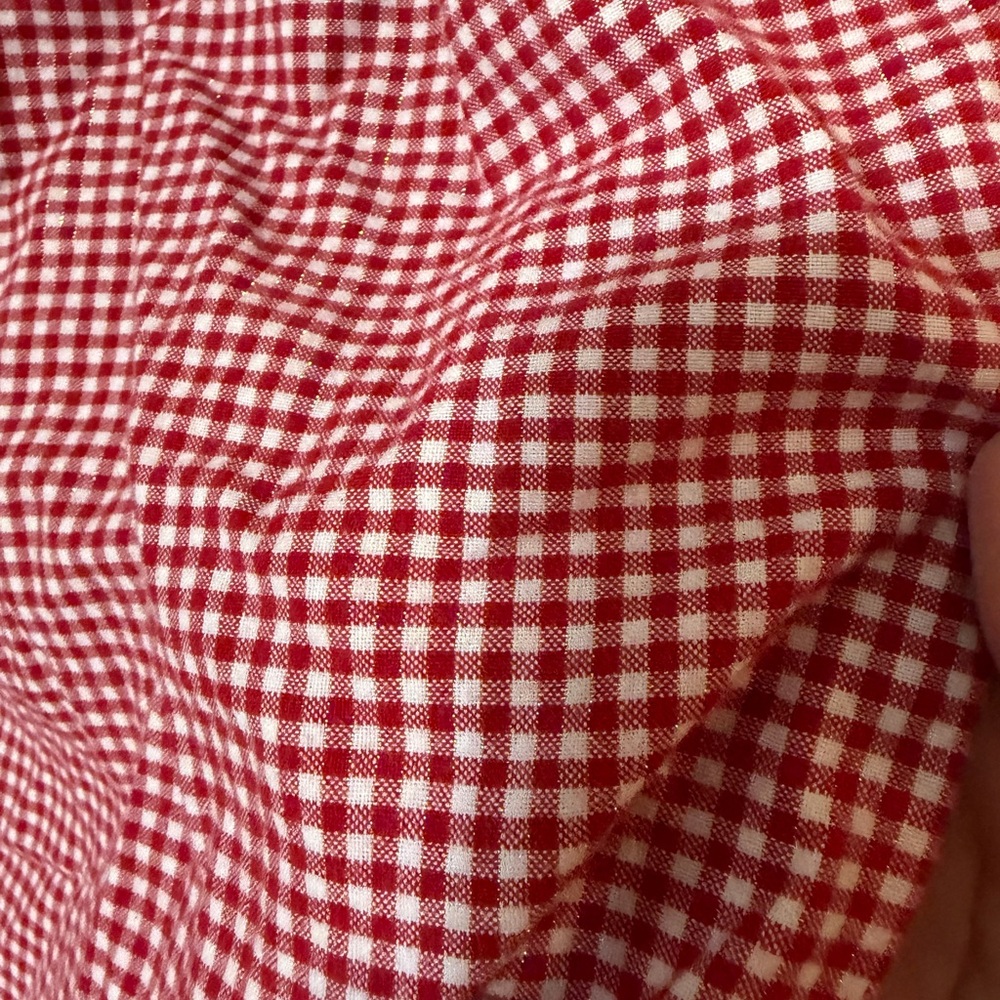 Bobbie Brooks Red Checkered Button Down Shirt - image 6